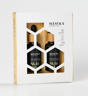 Open image in slideshow, Manuka Essentials | A goodie box filled with your choice of 2 x 30ml bottles from our range of oils.
